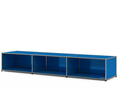 USM Haller Lowboard XL, individualisierbar Enzianblau RAL 5010|Offen|50 cm