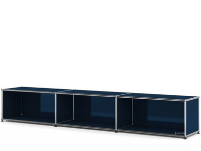 USM Haller Lowboard XL, individualisierbar Stahlblau RAL 5011|Offen|35 cm