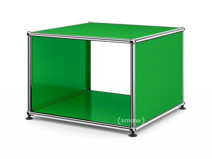 USM Haller Beistelltisch mit Seitenwänden 50 cm|ohne Glas-Zwischentablar|USM grün