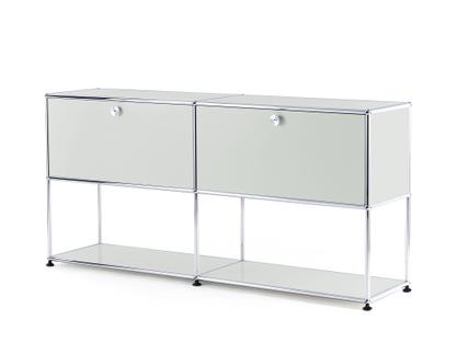 USM Haller Sideboard L mit 2 Klappen, unten Struktur Lichtgrau RAL 7035