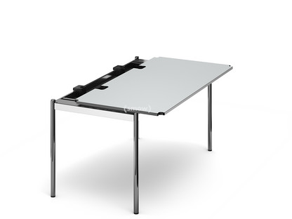 USM Haller Tisch Advanced 150 x 75 cm|02-Kunstharz perlgrau|Ohne Klappe