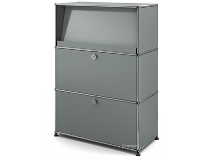 USM Haller Highboard M mit Schrägtablar Mittelgrau RAL 7005