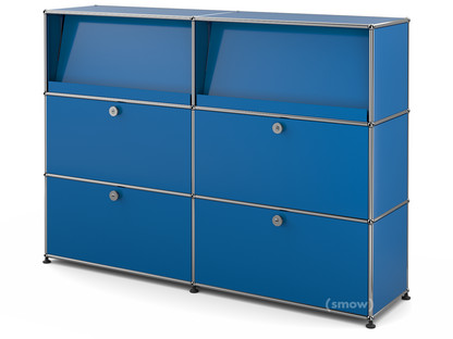 USM Haller Highboard L mit Schrägtablaren Enzianblau RAL 5010