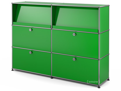 USM Haller Highboard L mit Schrägtablaren USM grün