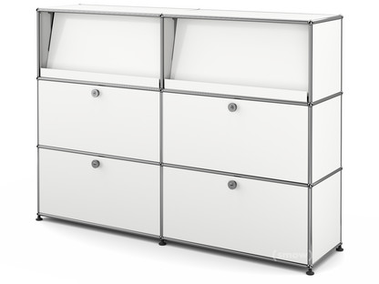 USM Haller Highboard L mit Schrägtablaren Reinweiß RAL 9010