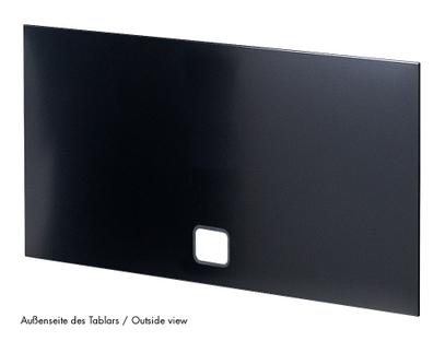 USM Haller Tablar mit Kabeldurchlass 50 x 35 cm|Graphitschwarz RAL 9011|Unten mittig