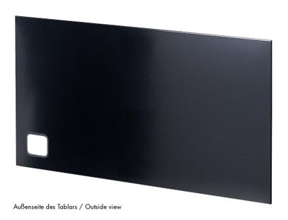 USM Haller Tablar mit Kabeldurchlass 75 x 35 cm|Graphitschwarz RAL 9011|Unten rechts
