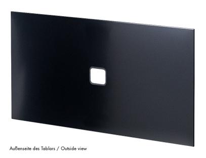 USM Haller Tablar mit Kabeldurchlass 50 x 35 cm|Graphitschwarz RAL 9011|Mitte mittig