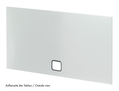 USM Haller Tablar mit Kabeldurchlass 75 x 35 cm|Lichtgrau RAL 7035|Unten mittig