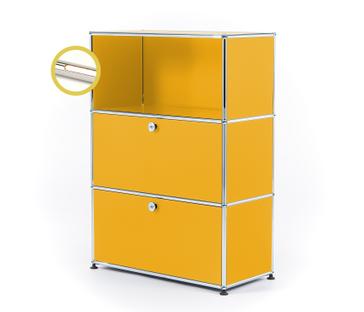 USM Haller E Highboard M mit Fachbeleuchtung Goldgelb RAL 1004|Warmweiß