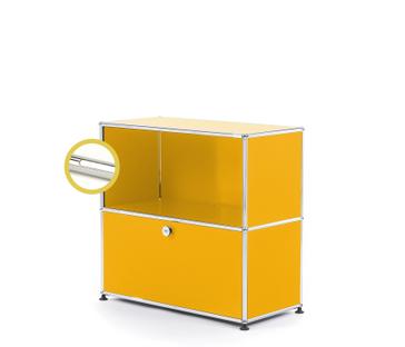 USM Haller E Sideboard M mit Fachbeleuchtung Goldgelb RAL 1004|Kaltweiß