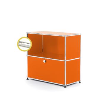 USM Haller E Sideboard M mit Fachbeleuchtung Reinorange RAL 2004|Kaltweiß