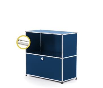 USM Haller E Sideboard M mit Fachbeleuchtung Stahlblau RAL 5011|Kaltweiß