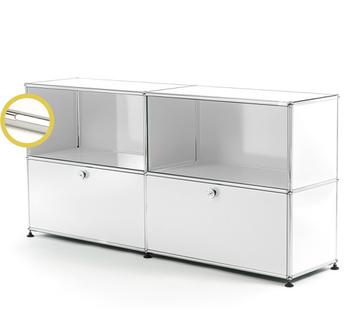 USM Haller E Sideboard L mit Fachbeleuchtung Reinweiß RAL 9010|Kaltweiß