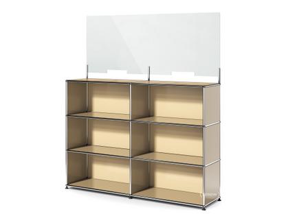 USM Haller Counter L mit Security Screen USM beige