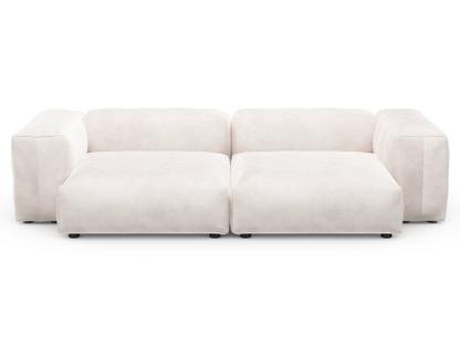 Two Seat Sofa L Velvet - Creme