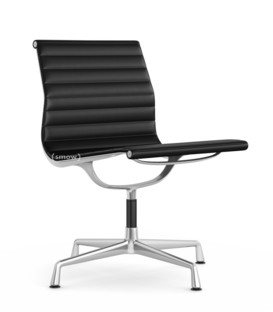 Aluminium Chair EA 105 Poliert|Leder (Standard)|Nero