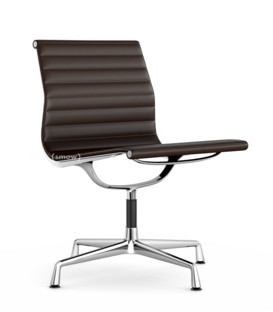 Aluminium Chair EA 105 Verchromt|Leder (Standard)|Kastanie