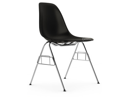 Eames Plastic Side Chair RE DSS Tiefschwarz|Ohne Polsterung|Ohne Polsterung|Ohne Reihenverbindung (DSS-N)