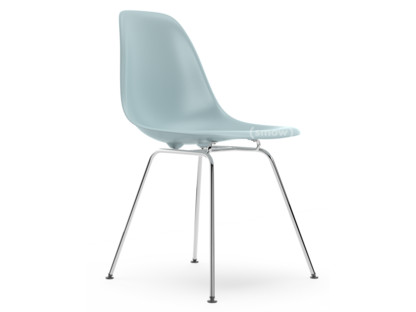 Eames Plastic Side Chair RE DSX Eisgrau|Ohne Polsterung|Ohne Polsterung|Standardhöhe - 43 cm|Verchromt