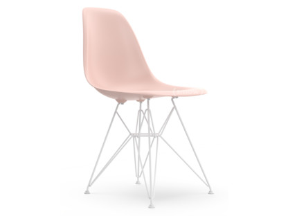 Eames Plastic Side Chair RE DSR Zartrosé|Ohne Polsterung|Ohne Polsterung|Standardhöhe - 43 cm|Beschichtet weiß