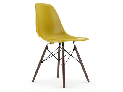 Eames Plastic Side Chair RE DSW Senf|Ohne Polsterung|Ohne Polsterung|Standardhöhe - 43 cm|Ahorn dunkel