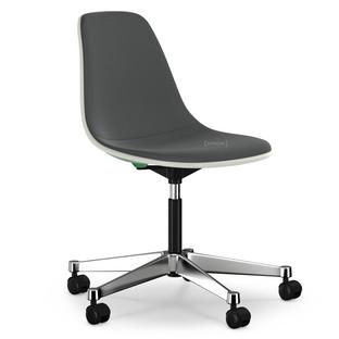 Eames Plastic Side Chair RE PSCC Classic green|Mit Vollpolsterung|Dunkelgrau