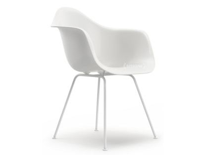 Eames Plastic Armchair RE DAX Weiß|Ohne Polsterung|Ohne Polsterung|Standardhöhe - 43 cm|Beschichtet weiß