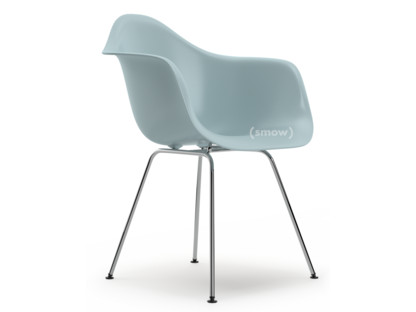 Eames Plastic Armchair RE DAX Eisgrau|Ohne Polsterung|Ohne Polsterung|Standardhöhe - 43 cm|Verchromt