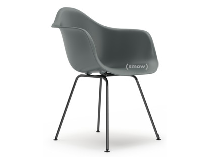 Eames Plastic Armchair RE DAX Granitgrau|Ohne Polsterung|Ohne Polsterung|Standardhöhe - 43 cm|Beschichtet basic dark