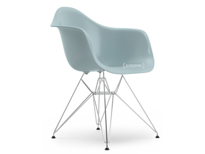 Eames Plastic Armchair RE DAR Eisgrau|Ohne Polsterung|Ohne Polsterung|Standardhöhe - 43 cm|Verchromt