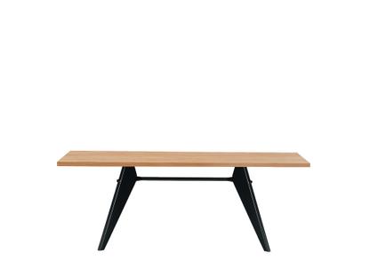 EM Table 200 x 90 cm|Eiche natur, Naturholz Schutzlack|Tiefschwarz