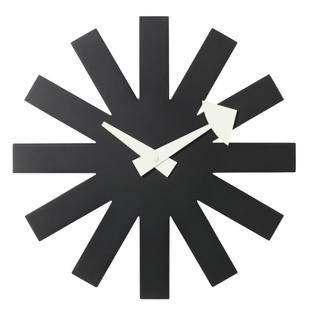 Asterisk Clock Schwarz