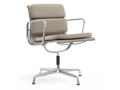Soft Pad Chair EA 207 / EA 208 EA 208 - drehbar|Poliert|Leder Premium F sand, Plano mauve grau