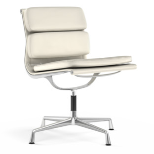 Soft Pad Chair EA 205 Poliert|Leder Standard snow, Plano weiß