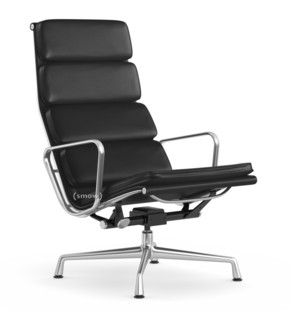Soft Pad Chair EA 222 Untergestell poliert|Leder Standard nero, Plano nero