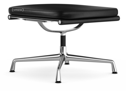 Soft Pad Chair EA 223 Untergestell verchromt|Leder Standard nero, Plano nero