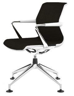 Unix Chair Viersternfuß Diamond Mesh braun|Soft grey