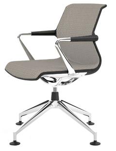 Unix Chair Viersternfuß Diamond Mesh soft grey|Basic dark