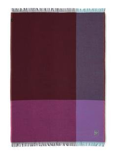 Colour Block Blanket Blau/bordeaux