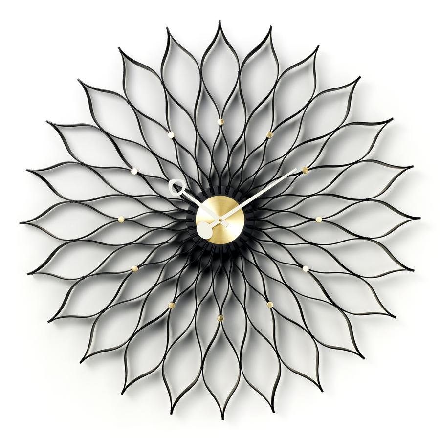 Sunflower Clock Black Vitra Uhren Designermöbel von smow