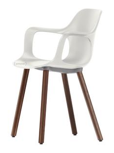 HAL Armchair Wood Cotton white|Eiche massiv dunkel, Naturholz Schutzlack