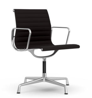 Aluminium Chair EA 103 / EA 104 EA 103 - nicht drehbar|Nero / moorbraun|Poliert