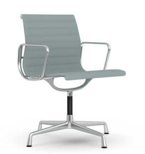 Aluminium Chair EA 103 / EA 104 EA 103 - nicht drehbar|Eisblau / elfenbein|Poliert