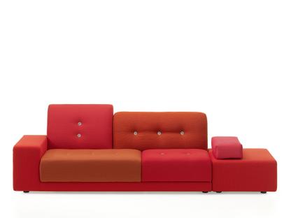 Polder Sofa Armlehne links|Stoffmix red