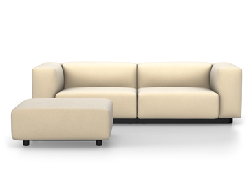 Soft Modular Sofa Laser elfenbein|Mit Ottoman