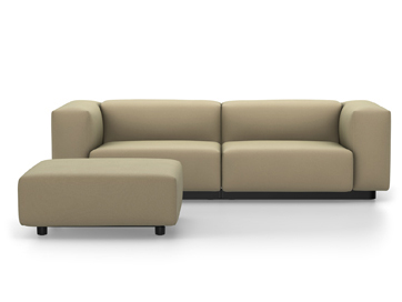 Soft Modular Sofa Laser warmgrey|Mit Ottoman