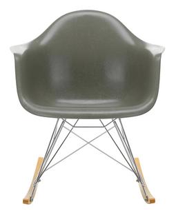 Eames Fiberglass Armchair RAR Eames raw umber|Verchromt|Ahorn gelblich