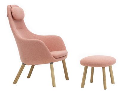 HAL Lounge Chair Stoff Dumet zartrosé/koralle|Mit Ottoman