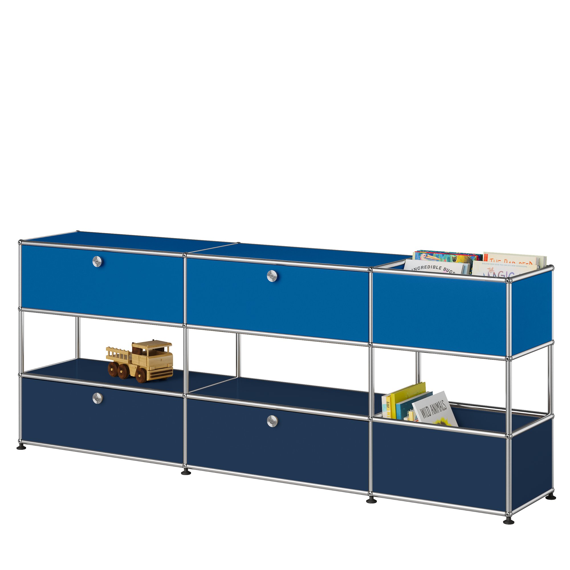 USM Haller Kinder Sideboard L mit Aufbewahrungsboxen, Zweifarbig